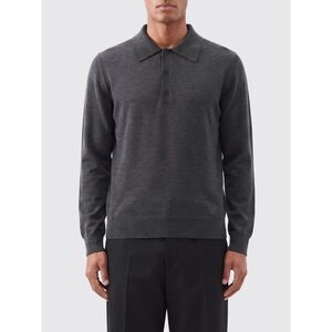 Valentino Men Valentino Long-Sleeved Knitted Virgin Wool Polo
